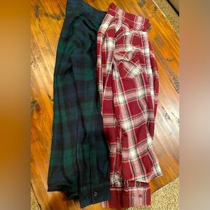 RSQ and SHOUTHOUSE Flannel bundle (2) size small